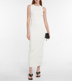 SIR - Exclusive to Mytheresa – Celena ribbed-knit maxi dress | Mytheresa Knit Maxi Dress, Maxi Knit Dress, Together We Can, White Shop, Ribbed Knit, Dresses For Work, White Dress, Online Store, Maxi Dress