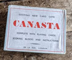 an old card game called canasta with instructions