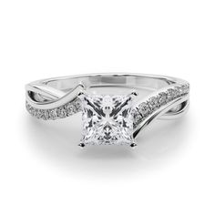 This timeless ring features 1/10 ctw. of radiant diamonds that reach down the band. A 0.25 ct. or larger center stone of any shape can be set with this ring. Timeless Ring, Jewelry Advice, Radiant Cut Diamond, Radiant Diamond, Ring Sizer, Gold Platinum, Solitaire Engagement, Lab Grown, The Band