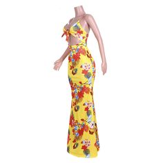 Boho Beach Floral Print Cut Out Floor Length Dresses Women Maxi Dresses Summer, Beach Floral, Casual Tie, Flower Print Dress, Beach Boho, Backless Maxi Dresses, Straight Dress, Women Maxi, Floor Length Dresses