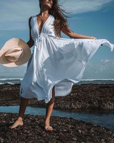 Athena Dress, Athena Dresses, White Flowy Dress, Ash Hair, Ash Hair Color, Feel Beautiful, Apple Wallpaper, The Goddess, Flowy Dress