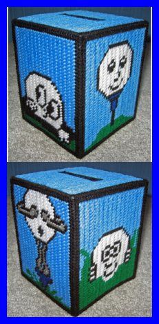 two cubes that have been made to look like pixelons and skulls on them