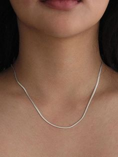 Another Layer is based on a minimalist mood and presents natural jewelry that can act as another layer resembling ‘me’ that can add value to everyday life.- This is a simple and luxurious snake chain necklace- It has an attractive subtle feel and luster unique to snake rope- Great product to wear casually- Great for wearing alone to add emphasis or layered with other necklaces*Price may vary by the options Minimalist Silver Snake-shaped Jewelry, Silver Snake Chain Jewelry For Everyday, Everyday Silver Snake Chain Jewelry, Silver Snake Chain Necklace With Delicate Chain For Everyday, Everyday Silver Snake Chain Necklace With Adjustable Chain, Minimalist Silver Chain Necklace For Everyday, Classic Silver Snake Chain Necklace For Everyday, Elegant Everyday Chain Necklace With Snake Shape, Silver Classic Snake Chain Necklace