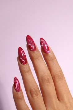 Fall in love with this cherry red heart nail look! 💅❤️ Embrace romance and passion with these bold, glossy nails adorned with adorable heart accents. Perfect for Valentine's Day or any day you want to add a touch of sweetness to your style. Get ready to steal hearts wherever you go! #HeartNails #CherryRed #NailArt Simple Nails Red, Red Heart Nail Designs, Heart Cat Eye Nails, Red Cat Eye Nails Design, Red Heart Nails, Simple Gel Nail Designs, Dark Red Nails, Velvet Nails, Water Color Nails