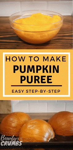 how to make pumpkin pure with step - by - step instructions for making it in the microwave