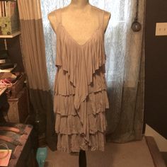 Super Soft Grey Rayon Ruffle Dress Fun For A Special Occasion Or For A Night Out Blush Dresses, Ruffle Dress, Night Out, Colorful Dresses, Special Occasion, Blush, Midi Dress, Womens Dresses, Grey