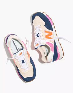 New Balance® Suede 574 Sneakers Madewell New Balance, New Balance Suede 574, New Balance 574 Colorful, New Balance Women 574, New Balance Shoes Colorful, Preppy New Balance Shoes, Colorful New Balance Shoes, Preppy Tennis Shoes, Colorful Tennis Shoes