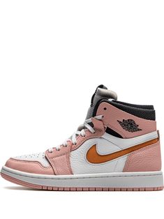 White Jordans, Buy Jordans, Sneakers Pink, Jordan Air, Miu Miu Shoes, Air Jordan 1 High, Swoosh Logo, Jordan 1 High, Shoes Trainers