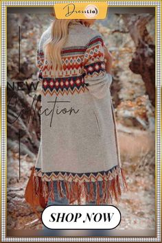 Women Casual Ethnic Autumn Natural Micro-elasticity Long Sleeve Yarn/wool Yarn Regular Regular Sweater Coat Bohemian Jacquard Knit Sweater, Wool Outerwear With Fair Isle Pattern For Fall, Bohemian Jacquard Knit Sweater For Fall, Long Sleeve Fair Isle Cardigan For Fall, Fair Isle Pattern Sweater Coat For Fall, Fall Long Sleeve Cardigan With Fair Isle Pattern, Fall Bohemian Jacquard Knit Sweater, Fall Fair Isle Pattern Long Sleeve Cardigan, Fall Fair Isle Long Sleeve Cardigan