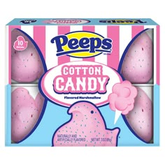 Wholesale Peeps Cotton Candy 3 Oz Chicks 10 Piece Box-36ct Case Bulk Peeps Candy, Flavored Coffee Creamer, Marshmallow Peeps, Cotton Candy Flavoring, Candy Egg, Orange Sherbet