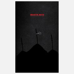 a movie poster with three crosses on top of a hill, and the words breathe boys written in red