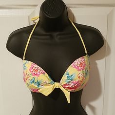 Abercrombie And Fitch Yellow, Pink, Green & Orange Floral Bikini Top. Size Large. Nwt. Matching Bottom Sold Separately!!! Please Send Reasonable Offers Through The Offer Button! Follow To Keep Updated! Yellow Stretch Swimwear For Spring, Spring Yellow Swimwear For Pool, Yellow Fitted Triangle Top Swimwear, Fitted Yellow Triangle Top Swimwear, Fitted Yellow Swimwear For Beach Season, Yellow Stretch Swimwear With Floral Print, Yellow Tropical Swimwear For Spring, Fitted Yellow Tropical Swimwear, Fitted Yellow Summer Swimwear