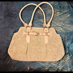 Never Worn!! Brand New!! Cheap Cream Woven Bags, Elegant Spring Straw Bag For Everyday Use, Elegant Cream Satchel For Summer, Elegant Double Handle Beach Hobo Bag, Elegant Summer Hobo Bag In Natural Color, Elegant Beige Hobo Bag For Summer, Elegant Tote Satchel For Vacation, Elegant Beach Satchel Shoulder Bag, Elegant Brown Hobo Bag For Summer