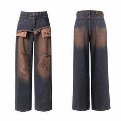 Product information: Fabric name: denim Color: Picture color Main fabric composition: Cotton Pants length: trousers Size: S,M,L,XL Pants type: straight-leg pants Size: Unit:cm Note: 1. Asian sizes are 1 to 2 sizes smaller than European and American people. Choose the larger size if your size between two sizes. Please allow 2-3cm differences due to manual measurement. 2. Please check the size chart carefully before you buy the item, if you don't know how to choose size, please contact our custome Old Cowboy, Suede Cardigan, Denim Color, American People, Crop Top Sweater, Type Of Pants, Pants Length, Colored Denim, Sweater Blouse