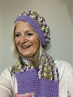 Crochet hat scarf / women's winter accessories / handmade accessories / original unique clothing Crochet Hat And Scarf Set, Crochet Hat Scarf, Crochet Hat And Scarf, Scarf Women Winter, Hat And Scarf Set, Hat And Scarf Sets, Hat And Scarf, Purple Band, Gulf Shores