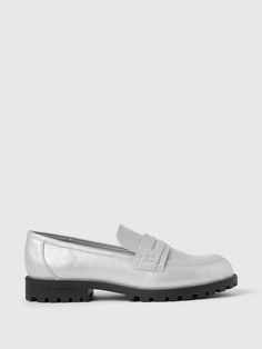 These loafters are made with a metallic vegan leather upper.  Rubber gripper sole.  For more fit and sizing info, check out our Size Guide. Metallic Loafers, Silver Swan, Gap Kids, Girls Shoes, Vegan Leather, Metallic Silver, Leather Upper, Loafers, Girl Outfits