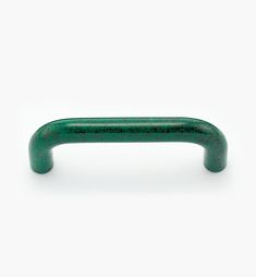 a green handle on a white background