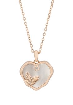 Introducing the enchanting Butterfly Heart Mother Of Pearl Pendant Necklace in Rosegold - a masterpiece that embodies love, transformation, and the gentle embrace of nature. Crafted with meticulous attention to detail, this exquisite necklace is made from the finest 925 sterling silver, lovingly dipped in lustrous 18ct rosegold. At the heart of this delicate creation lies a captivating heart-shaped pendant, cradling an ethereal slice of Mother of Pearl. This iridescent gem whispers tales of the Feminine Rose Gold Necklaces With Clavicle Chain, Feminine Rose Gold Necklace With Clavicle Chain, Luxury Heart-shaped Rose Gold Necklace, Luxury Rose Gold Heart-shaped Jewelry, Feminine Rose Gold Necklace Gift For Her, Feminine Rose Gold Pendant Necklaces, Luxury Rose Gold Necklace For Valentine's Day, Rose Gold Heart Pendant Necklace, Delicate Rose Gold Heart Pendant Necklace