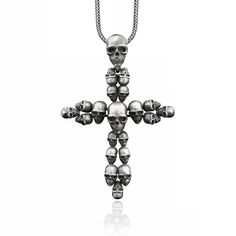 Gothic cross pendant necklace in 925 sterling silver, Skull and cross witchy necklace for best friend, Pagan necklace These 925K Sterling Silver Biker Cross with Skull Necklace photos are taken with original and every item has handmade engraving details. It's very elegant and classy for everyday use but also can be preferred as a gift for friends and family for an eternal memorial. We prepared a new collection for your loved ones which is a gift selection from BySilverStone and you can find the Gothic Jewelry With Cross Pendant And Adjustable Chain, Gothic Jewelry With Adjustable Chain And Cross Pendant, Silver Cross Jewelry For Halloween, Gothic Cross Pendant Jewelry For Halloween, Gothic Stainless Steel Cross Pendant Jewelry, Halloween Silver Jewelry With Cross Pendant, Silver Cross Pendant Jewelry For Halloween, Symbolic Sterling Silver Cross Necklace, Silver Cross Necklace For Halloween