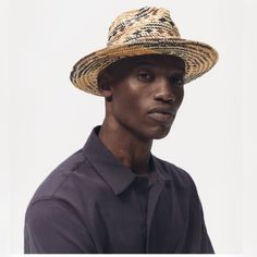 Brand New W/Tag 100% Paper Woven Straw Hat. Wide Brim. Ecru | 3306/401 Zara Hats, Fiddler Cap, Brimless Hat, Wool Fedora Hat, Zara Accessories, Orange Hats, Rancher Hat, Brown Hats, Wool Fedora