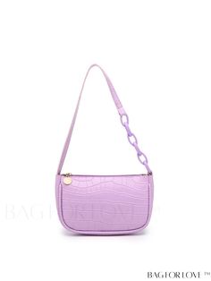 BagForLove - Stylish Mini Croc Print Underarm Bag Product Description Color Purple Type Square Bag Bag Size Small Pattern Type Plain Material PU Leather Size Chart INCH CM Bag Length Bag Width Bag Height 8.3 inch 2.4 inch 5.5 inch Bag Length Bag Width Bag Height 21 cm 6 cm 14 cm Details Pictures Similar Products h2 { text-align: center; } /* æ¢è¡ */ li{ white-space: normal; word-break: break-all; word-wrap: break-word; } .red-box { width: 100%; display: flex; flex-direction: row; flex-wrap: wrap; justify-content: center; } .red-box > div { width: 190px; height: 250px; margin: 10px; } .red-box > div > a > img { width: 190px; height: 250px; } .size-box { width: 100%; margin: auto; white-space: nowrap; } .table { border-collapse: collapse; border-spacing: 0; width: 100%; table-layout: fixed Trendy Purple Shoulder Bag For Errands, Casual Purple Shoulder Bag For Errands, Trendy Purple Baguette Bag For Everyday Use, Trendy Purple Shoulder Bag With Double Handle, Trendy Purple Shoulder Bag, Pink Shoulder Bag With Snap Closure For Daily Use, Purple Baguette Shoulder Bag, Pink Baguette Shoulder Bag With Zipper Closure, Purple Rectangular Bags With Chain Strap