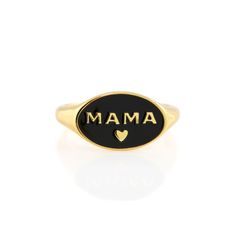 Oval Gold Enamel Ring In 14k Gold, Gold Enamel Heart Ring For Anniversary, Yellow Gold Enamel Ring With Black Enamel As Gift, Yellow Gold Ring With Black Enamel For Gift, Oval Enamel Ring For Gift, Gold Oval Enamel Ring With Black Detail, Oval 14k Gold Enamel Gift Ring, Oval 14k Gold Enamel Ring Gift, Gold Signet Ring With Black Enamel For Gift