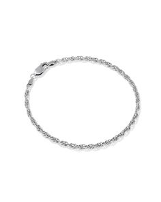 Thanks to its durable braided chain and versatile design, you won’t want to take off the Ryan Rope Chain Bracelet in Oxidized Sterling Silver. This simple yet elevated style is perfect for dressing up everyday fits or complimenting your business casual looks. Plus, you can pair it with the Ryan Rope Chain Necklace for a coordinated moment. Metal Oxidized Sterling Silver Why Sterling Silver? Our Sterling Silver collection features elevated styles to wear time and time again. With a base of both pure silver and copper, Sterling Silver provides a precious yet affordable option that offers long-lasting wear and shine and is the perfect addition to your Demi-Fine jewelry rotation. Learn More About Metals & Care Closure Lobster Clasp Size S: 6.25" Inner Circumference, M: 7.25" Inner Circumferenc Elegant Bracelets With Rope Chain And Link Shape, Elegant Bracelets With Link Rope Chain, Elegant Bracelets With Rope Chain Link, Elegant Rope Chain Link Bracelets, Silver Kendra Scott, Business Casual Looks, Everyday Fits, Rope Chain Necklace, Silver Collection