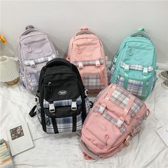 Kylethomasw Lattice College Kawaii Backpack Girl Cute Travel Backpack Trendy Cool Women School Bag Fashion Female Laptop Student Kids BagsDetails ShowAngle Show Cute Backpacks For Traveling, Black Rucksack, Big Backpacks, Kawaii Backpack, Teen Boy Fashion, Bags For Teens, Women Crossbody Bag, Travel Purse, Canvas Crossbody Bag