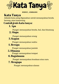 Pengunaan Tanda Tanya #materibahasaindonesiakurikulummerdekakelas3 #tandatitik #materibahasaindonesiakelas3 #MateribahasaindonesiaSD #MateribahasaindonesiaSMP Tanda Tanya, Math Activities Preschool, Classroom Rules, Study Hard, Ipa, Primary School, Art Music, Math Activities, Preschool Activities