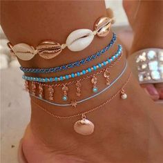 -Women Multi Layer Anklet -Color : Gold{Set Of 5} -Classic Design Never Go Out Of Style, This Layer Ankle Bracelets Is Suitable For All Occasions -If You Have Any Problems With Our Bracelet , Please Contact Us For Help -This Cute Anklet Can Be Sent To Your Friend Relatives In Festival,It's An Ideal Gift For Women And Teen Girls. It Also Perfect For All Dress Up And Any Occasions,E.G. Valentine's Day, Wedding, Mothers Day,Party, Engagement, Class, Dating, Beach, Home, Office And Daily Life. Notic Different Bracelets, Star Anklet, Surf Jewelry, Preppy Jewelry, Foot Bracelet, Summer Anklets, Anklets Boho, Bracelets Design, Jewelry Accessories Ideas