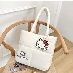 New! Hello Kitty Puffy Shoulder Bag, Great Quality, Cute Design, Free Gift With Purchase Trendy Hello Kitty Bags For Everyday Use, Trendy Rectangular Hello Kitty Shoulder Bag, Hello Kitty Shoulder Bag For School, Casual Rectangular Bag With Hello Kitty Print, White Hello Kitty Bag For Daily Use, Casual Hello Kitty Bags For Daily Use, Trendy Hello Kitty Bag For Everyday, Trendy Rectangular Bag With Hello Kitty Print, Cute Hello Kitty Bags For Daily Use