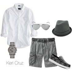 "Summer Fashion for Men" by keri-cruz on Polyvore Men Outfits Summer, Cali Outfits, Dyke Fashion, Johannes Huebl, Elegance Dress, Nautical Bracelet, Outfit For Men, Short Men, Double Denim