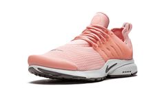 The Nike Air Presto "Storm Pink" is the women's sizing of the classic performance running sneaker turned lifestyle shoe.  The Air Presto was originally marketed as a "T-shirt for your feet" as an ode to its superior comfort, and the sleek silhouette remains unrivaled with its unique blend of comfort and support today.  The Air Presto upper features a lightweight, free-motion Storm Pink neoprene mesh that conforms to your foot.  Supporting the material are tonal pink TPU cages at the midfoot and Air Presto, Nike Air Presto, Running Sneakers, Womens Sizes, Running, Street Wear, Nike, Turn Ons, Sneakers