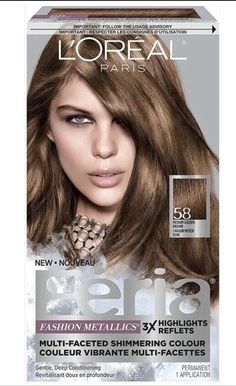 L'Oreal Paris Feria #58 Medium Golden Brown Bronze Shimmering Hair Color Dye. Golden Bronze Hair, Coffee Brown Hair, Medium Golden Brown, Bronze Hair, Hair Color Chocolate, Chocolate Hair, Hair Dye Colors, Toddler Hair, L Oreal