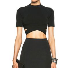 Small Highlights, Criss Cross Crop Top, Cross Crop Top, Criss Cross Sweater, Leather Crop Top, Criss Cross Top, High Neck Crop Top, Cross Top, Layered Long Sleeve