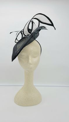 Beautiful Large Black and White Hat. Large brim. Black Wedding Hat, Fascinator Bridesmaids Hat Kentucky Derby, Cocktail Party, Tea Party, funeral - Rare find - Ready to ship - Fast Shipping - Free Shipping - Group discount available - Customize by adding different color flowers and or feathers Check my store for for styles and colors. Hatsandpearls.etsy.com Find more at my website for more styles: www.hatsandpearls.com Reach out to me if you can't find what you are looking for. I can make cake c Black Cloche Fascinator For Party, Black Cloche Party Hat, Formal Adjustable Mini Hats With Short Brim, Adjustable Mini Hats With Short Brim For Formal Occasions, Adjustable Short Brim Mini Hats For Formal Occasions, Black Cloche Wedding Hats And Headpieces, Black Cloche Wedding Hat, Black Cloche Costume Hat For Wedding, Elegant Black Cloche Mini Hat