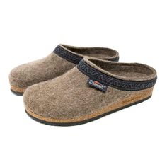 Women's Original 108 Wool Clog with Cork Sole - Medium Width - Stegmann Clogs Winter Felt Slip-on Clogs, Wool Clogs With Cushioned Footbed And Round Toe, Comfortable Winter Clogs With Leather Sole, Casual Wool Slip-on Clogs, Wool Slippers With Cushioned Footbed And Round Toe, Wool Clogs With Rubber Sole And Round Toe, Felt Slip-on Clogs With Rubber Sole, Felt Clogs With Rubber Sole Slip-on, Slip-on Felt Clogs With Rubber Sole