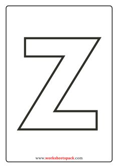 the letter z is made up of lines in black and white, with an arrow at the