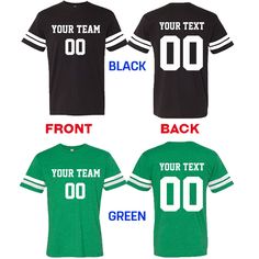 FRONT and BACK CUSTOMIZED FOOTBALL TEE SHIRT - FAN JERSEY Please Let Us Know Your Front and Back Custom Clearly When you place your order, Leave a CUSTOMER NOTE about customization. Exp: Front Text: TEAM A Front Number: 25 Back Text: JOHN Back Number: 25 Front number size: 5 inches high Back Number size :8 inches high Text size max 13 inches long PLEASE SEE THE PRODUCT PICTURES BEFORE ORDER Our Navy Color is VINTAGE NAVY (Greyish Navy) If you have any other customization idea, please share with Toddler Feelings, Youth Football, Watch Football, Personalized Football, Football Tees, Team Jersey, Custom Jerseys, Jersey Shirt, Football Jerseys