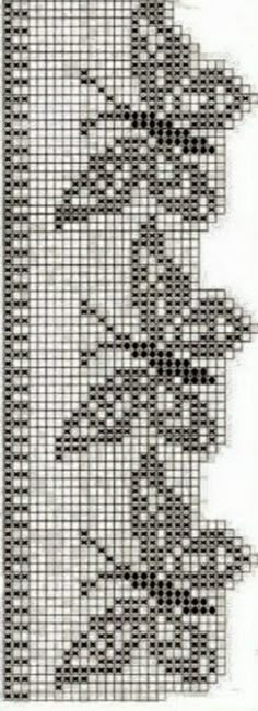 a cross stitch pattern that looks like it has been made with black and white lines