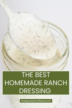 the best homemade ranch dressing in a mason jar