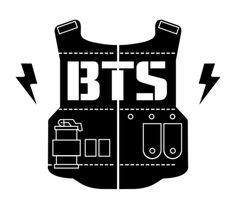 an image of a black and white logo with the words bt's on it