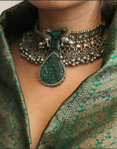 Oxidised Jewellery Bridal Look, Oxodise Necklace, Oxodise Jewellery For Navratri, Oxidised Jewellery Necklaces, Oxodise Jewellery, Aesthetic Jasmine, Antique Silver Jewelry Indian, Aesthetic Indian, Vintage Indian Jewelry