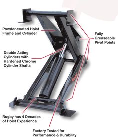 the parts of a hydraulic lift