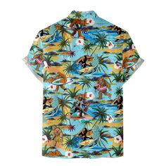 Introducing our Bigfoot Hawaiian Shirt, the perfect blend of tropical vibes, summer relaxation, and adventurous style. This casual shirt is Sasquatch Shirt, Cool Hawaiian Shirts, Button Down Short Sleeve, Tropical Summer, Mens Hawaiian Shirts, Gifts For Your Girlfriend, Collar Designs, Hawaiian Shirts, Shirts For Men