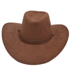 PRICES MAY VARY. The Faux Leather western hat with wide brim(9.7cm/3.8") for men and women keeps out harmful UV rays and protects face, nose, neck and ears. Ventilation eyelets on both sides of crown keep heads cool in the heat.Classical western cowboy style,lightweight and comfortable Ready for work or play, it's a casual western cowboy hat that can mix easily with your look and has all the function you need.beige,red,black,coffee and brown The rope around the crown can also be adjustable as a Country Style Wide Brim Top Hat For Outdoor, Adjustable Fit Brown Hat For Country Events, Brown Brimmed Costume Hat For Outdoor Use, Brown Brimmed Outdoor Costume Hat, Brown Brimmed Top Hat For Outdoor, Brown Top Hat With Short Brim For Outdoor, Brown Top Hat With Short Brim For Outdoor Events, Brown Felt Cap For Outdoor, Brown Outdoor Cap Felt Hat