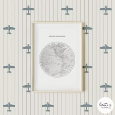 an airplane wallpaper with a map on it