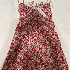 Brand New (With Tags/Never Worn) Auden Mini Dress From For Love And Lemons In A Size Small, Sold Out On The Website. Red Summer/Spring Dress With Floral Print. Willing To Negotiate Price Fitted Red Floral Dress For Summer, Red Fitted Floral Dress, Red Floral Beach Dress, Fitted Red Floral Dress, Red Floral Dress For Summer Garden Party, Red Sundress Mini Dress For Spring, Red Sleeveless Mini Dress For Daywear, Red Sundress For Spring, Red Midi Sundress For Garden Party