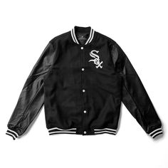 Size: 2XL Black Letterman Jacket, Leather Sleeve Jacket, Leather Varsity Jackets, College Jackets, Miami Marlins, Letterman Jacket, Leather Sleeve, Carolina Panthers, Baseball Jacket