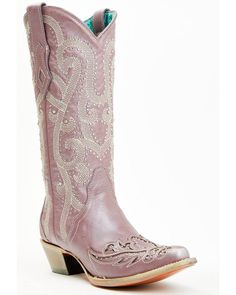 13" shaft height 2" western heel Womens Cowgirl Boots, Heel Caps, Metallic Pink, Wood Bridge, Pink Design, Rubber Heels, Cowgirl Boots, Western Boots, Leather Upper